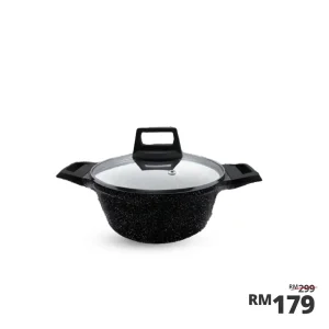 Shogun Senjo 24 x 11cm Nonstick Casserole with Glass Lid with Induction (IH)