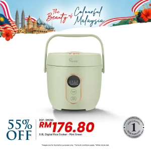 Electric 0.8L Rice Cooker Digital Mint Green