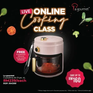 Crystalline Air Fryer, 4L Flamingo Pink