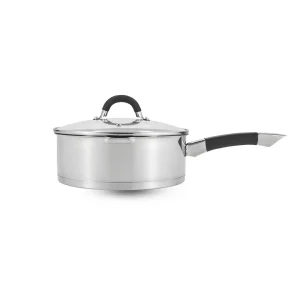 Aura 24x8.5cm Deep Frypan with Strainer, Glass Lid & Silicone Handle, 3.8L