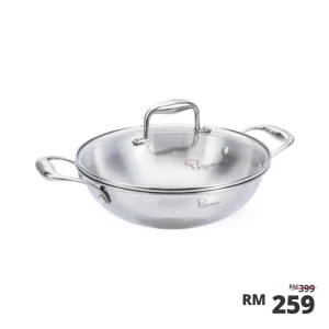 Elite 24cm 18/10 Stainless Steel Wok