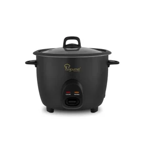 Electric Rice Cooker with Non-stick Steamer - 1.8L Matte Black