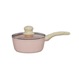 Shogun Mini 2 Ceragan Ceramic 16 x 7.5cm Saucepan, 1.2L (Induction) - Pink