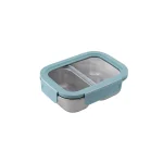 La gourmet Inox 316 1000ml SS Lunch Box w Divider Blue