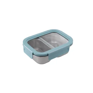 INOX316 Stainless Steel Lunch Box with Divider 1L - Blue