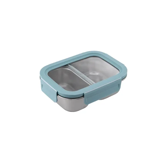 La gourmet Inox 316 1000ml SS Lunch Box w Divider Blue