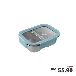 INOX316 Stainless Steel Lunch Box with Divider 1L - Blue
