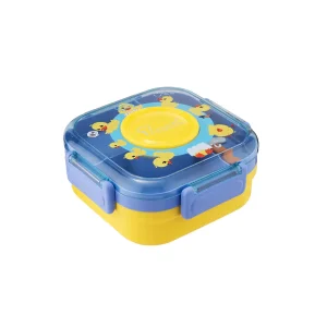 Sassy Kids 1250ml 3 Compartment Lunch Box with spoon - Duck