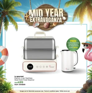 Electric 2-tier Stainless Steel Multi Food Steamer