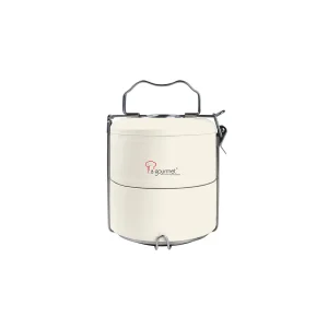 Vintage 2-Tier Tiffin Carrier - Milk Tea