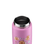 2026.05.25 La gourmet Sassy Kids 420ml Thermal Bottle with Strap – Pink (Capybara) 04