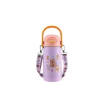 2026.05.25 La gourmet Sassy Kids 420ml Thermal Bottle with Strap – Purple (Capybara) 01