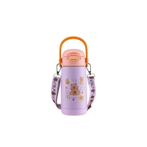 Sassy Kids Thermal Bottle - 0.42L Capybara Purple