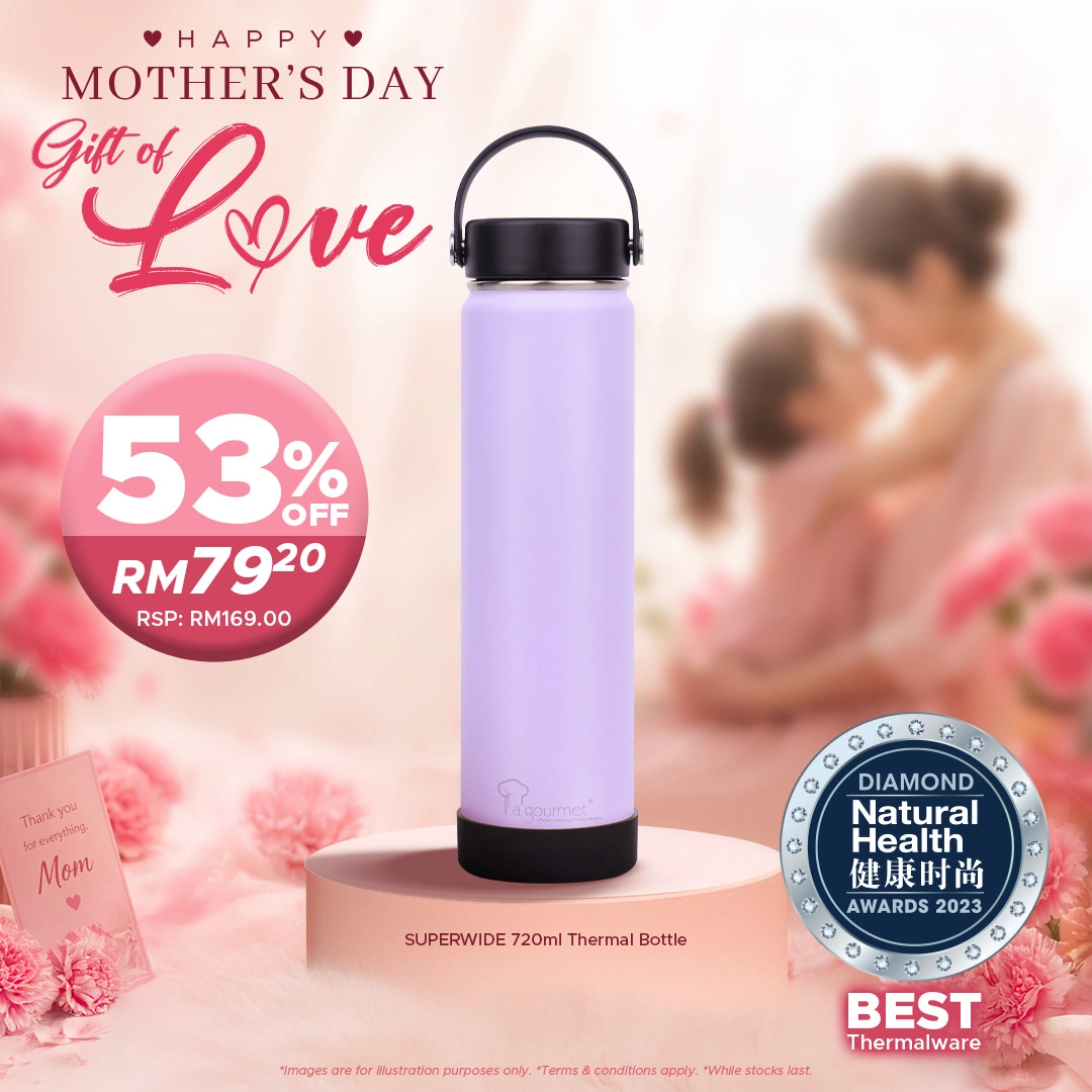 SUPERWIDE 720ml Thermal Bottle - Lavender