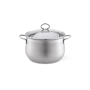 La gourmet Classic 24 x 15cm Stainless Steel Casserole with Glass Lid with Induction (6.7L)