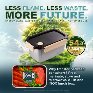 INOX304 Stainless Steel Lunch Box 1.3L - Cream