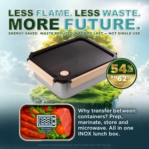 INOX304 Stainless Steel Lunch Box 2.3L - Cream