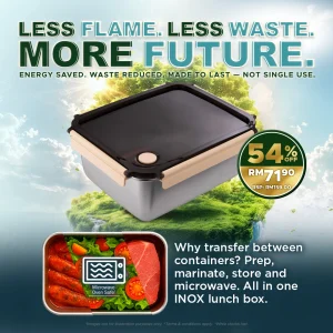 INOX304 Stainless Steel Lunch Box 2.9L - Cream