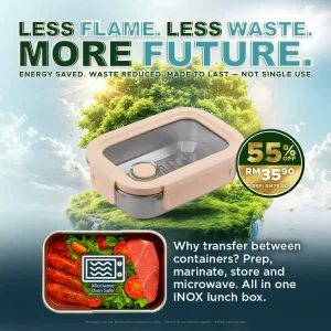 INOX316 Stainless Steel Lunch Box 0.6L - Cream