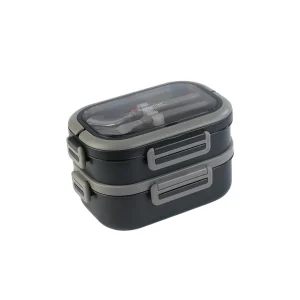3R Pac2Go 2 Tier Tiffin Carrier - 1.65L Grey