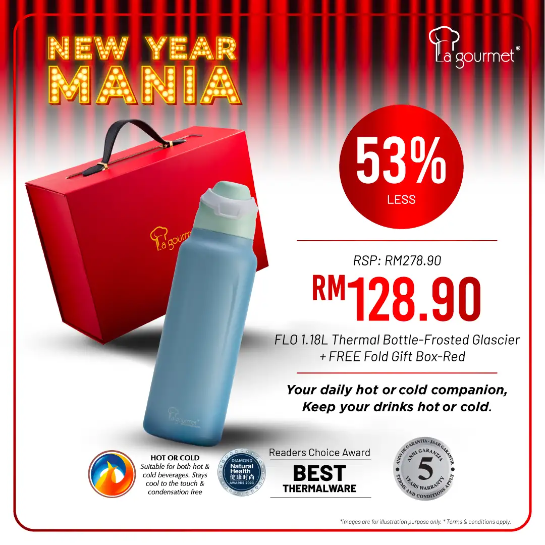 FLO 1.18L Thermal Bottle - Frosted Glacier