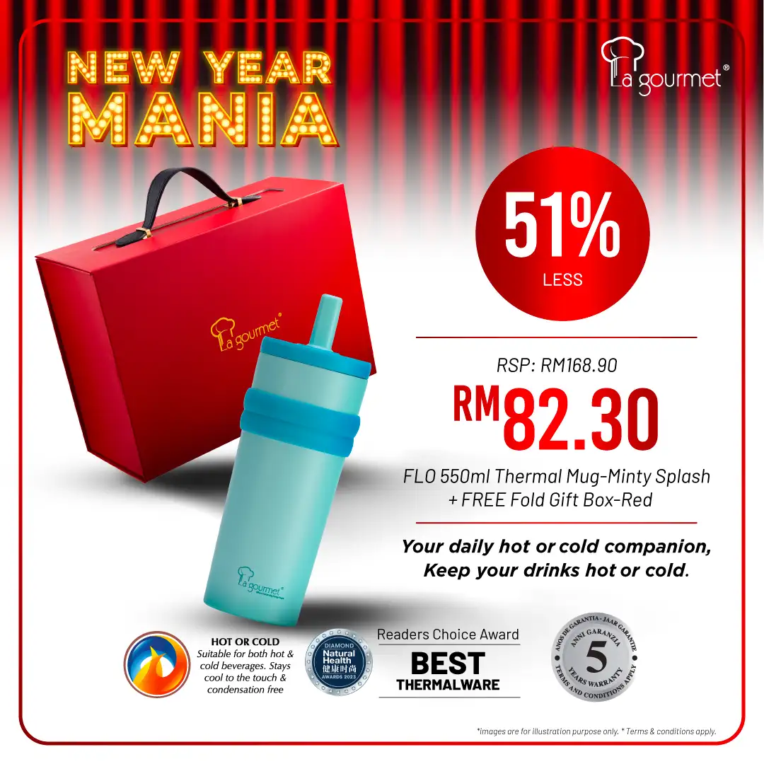 FLO 0.55L Thermal Mug - Minty Splash