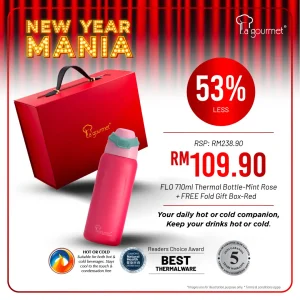 FLO 0.71L Thermal Bottle - Mint Rose