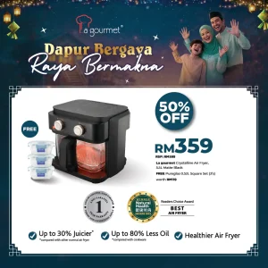 Crystalline Air Fryer 5.5L - Matt Black