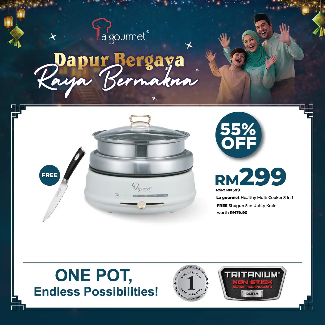 E-Healthy Multi Cooker 3 in 1 - Vanilla Cream