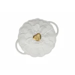 2026.03.09 La gourmet La Fleur 20 x 8.5cm Enameled Cast Iron Casserole,2L – (Gardenia) 02