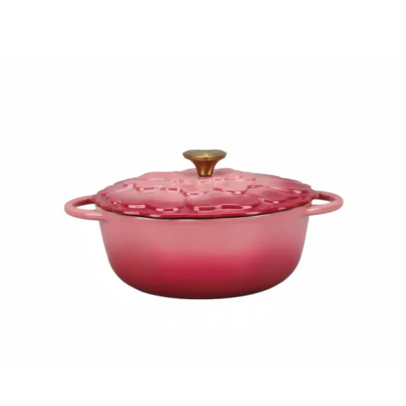 2026.03.09 La gourmet La Fleur 20 x 8.5cm Enameled Cast Iron Casserole,2L – ( Hibiscus) 01 2026.03.09 La gourmet La Fleur 20 x 8.5cm Enameled Cast Iron Casserole,2L – ( Hibiscus) 01