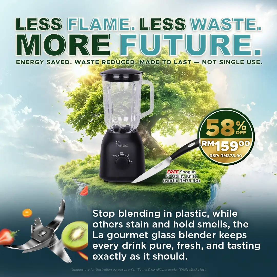 Eletric Healthy Glass Blender - 1.5L Matt Black