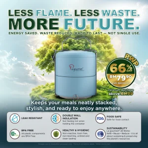 Vintage 2-Tier Tiffin Carrier - Sea Salt