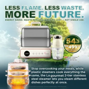 Electric 2-tier Stainless Steel Multi Food Steamer