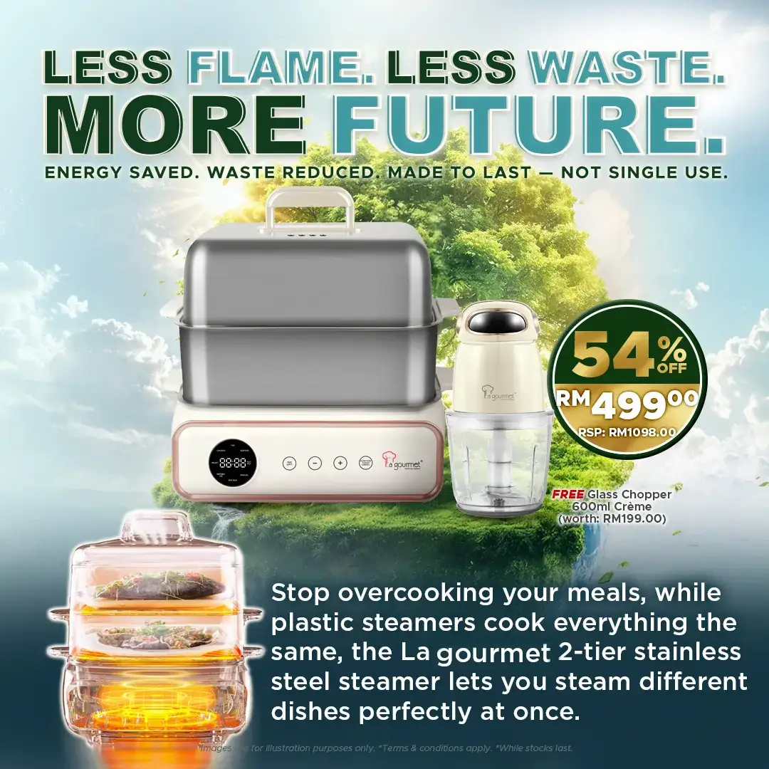 Electric 2-tier Stainless Steel Multi Food Steamer