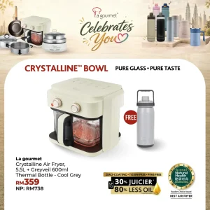 Crystalline™ Air Fryer Pro Series - 5.5L Cream