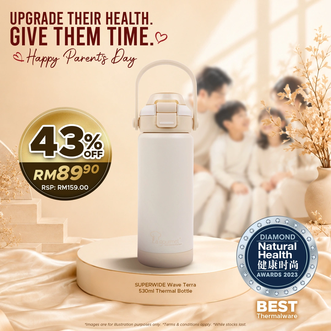 SUPERWIDE Wave Terra Bottle - 0.53L Ivory Marble
