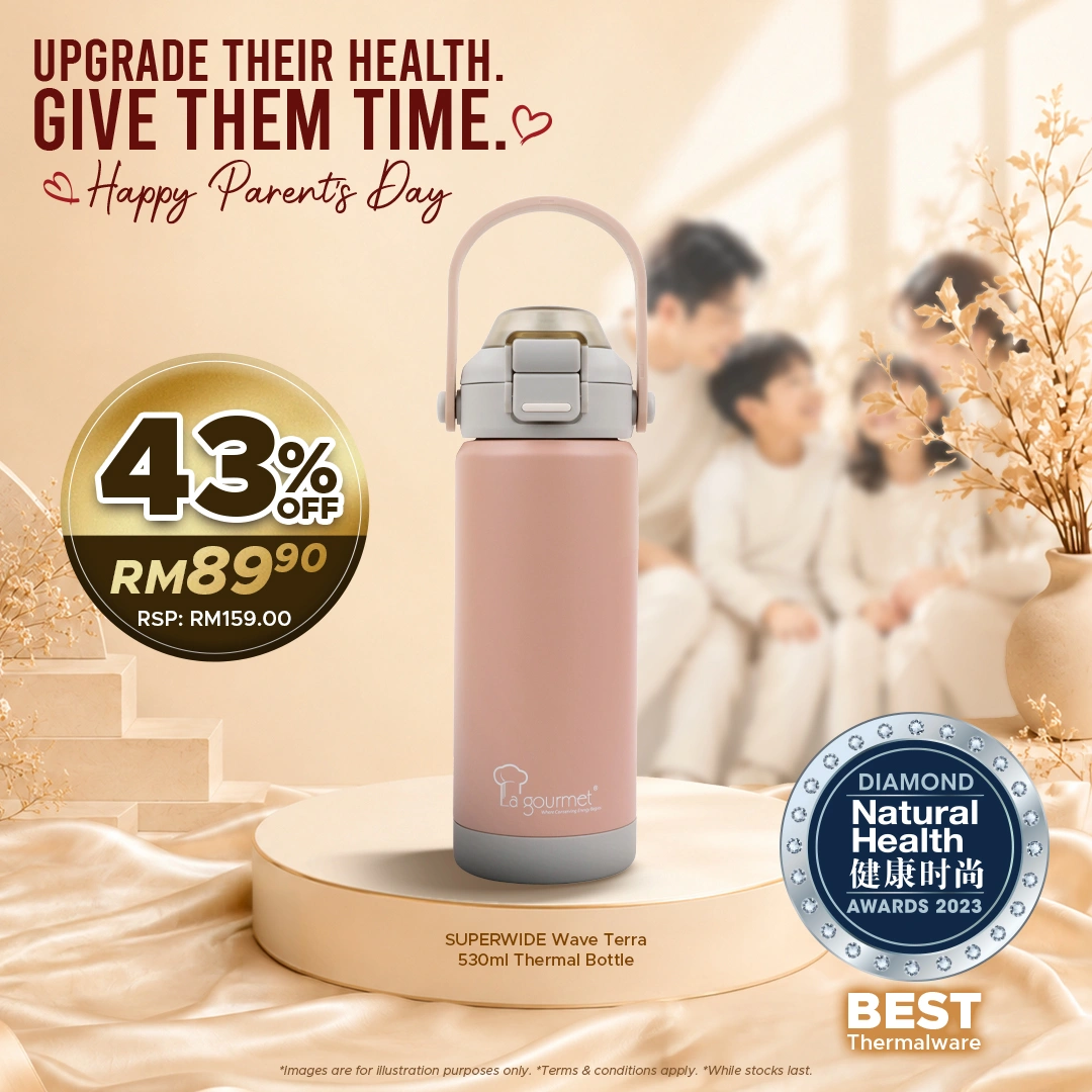 SUPERWIDE Wave Terra Bottle - 0.53L Rose Quartz