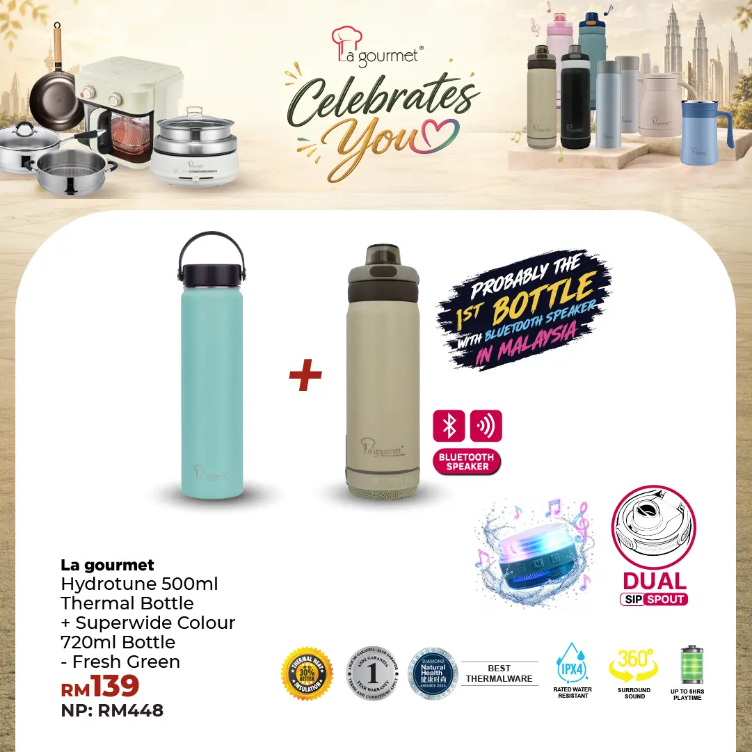 Hydrotune 0.5L Thermal Bottle - Beige
