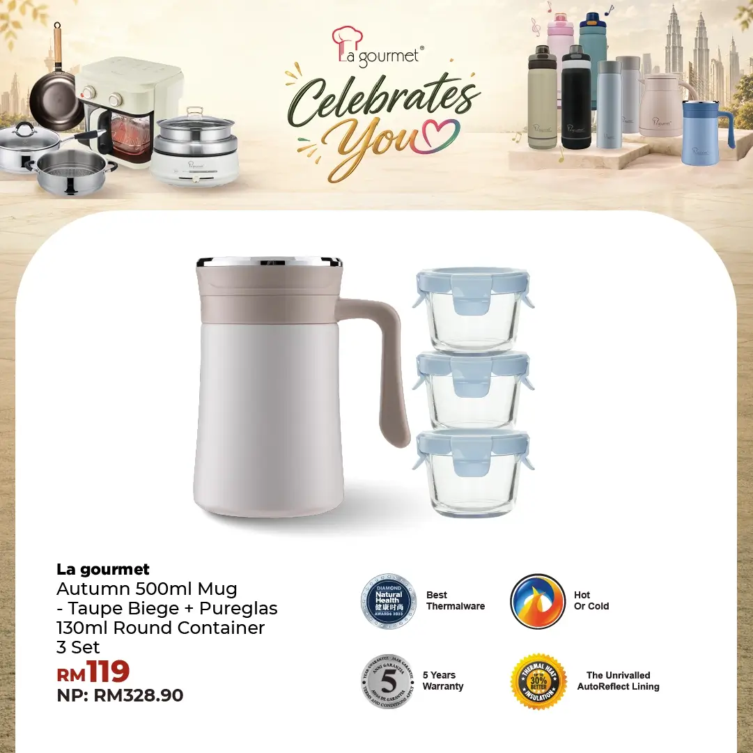 Autumn Mug - 0.5L Taupe Beige