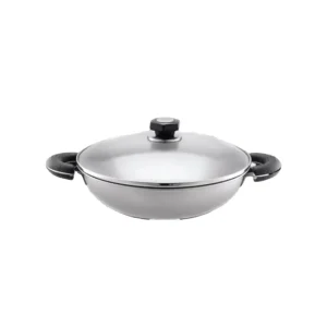 La gourmet Elite 32cm 5ply Stainless Steel Wok with Induction (5L)