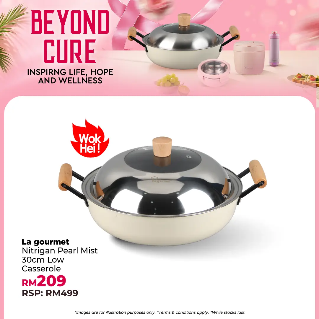 Nitrigan Cast Iron Low Casserole - 30cm Pearl Mist