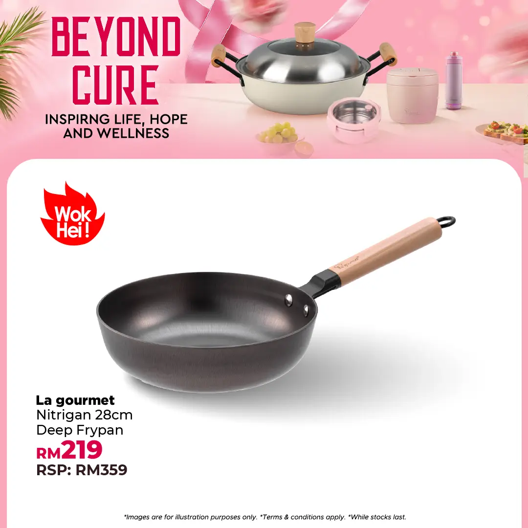 Nitrigan 28 x 8.2cm Cast Iron Pan For Deep Frying with Induction