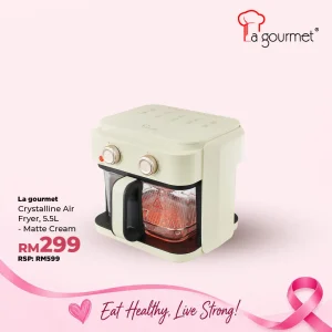 Crystalline™ Air Fryer Pro Series - 5.5L Cream