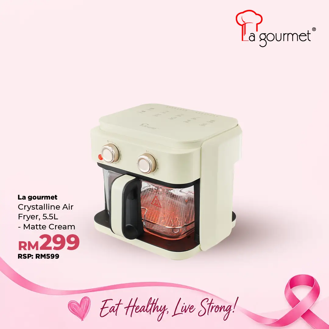 Crystalline™ Air Fryer Pro Series - 5.5L Cream