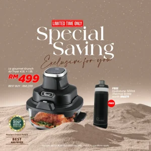 Krunch Crystalline™ Air Fryer Pro Series - 1.8L + 4.5L Matt Black