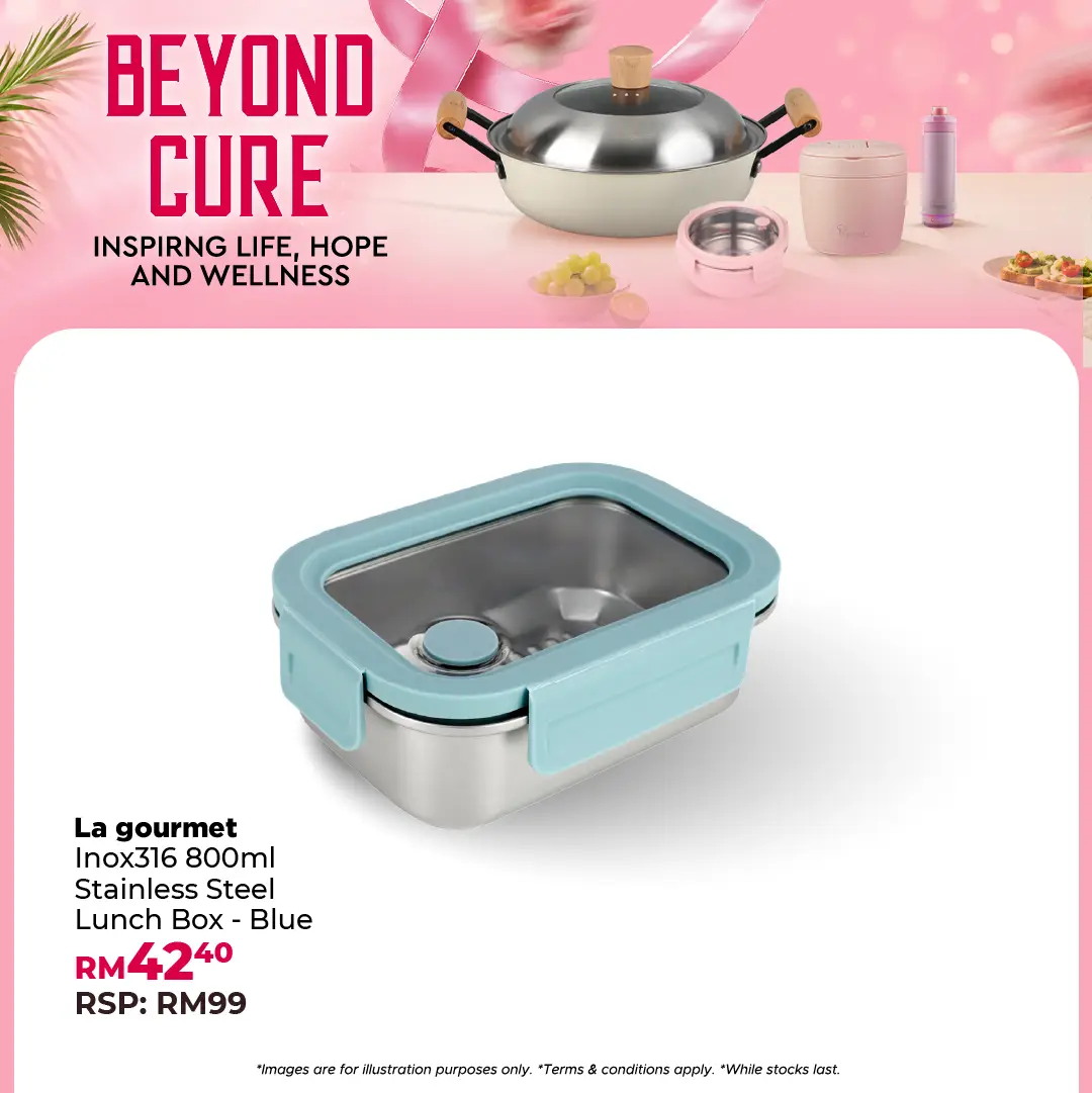 INOX316 Stainless Steel Lunch Box - 0.8L Blue